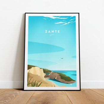 Zante Traditional Travel Canvas Poster Print - Greece