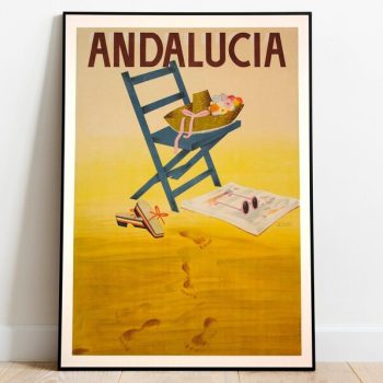 Andalusia Art Print Vintage Wall Art Print Spain Retro Wall Poster Canvas Print Hanger Framed