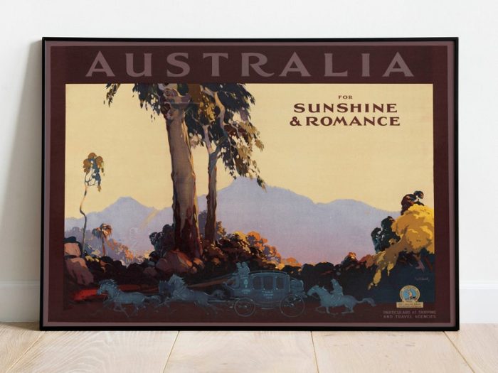 Australia Vintage Travel Poster s Canvas Print Wall Art Prints Wall Art Hanger Framed Print Poster Art