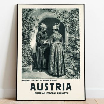 Austria Wall Art Print Poster Vintage Art Canvas Print Wall Decor Wall Art Framed Vintage Travel Poster Hanger Framed Print Poster Art