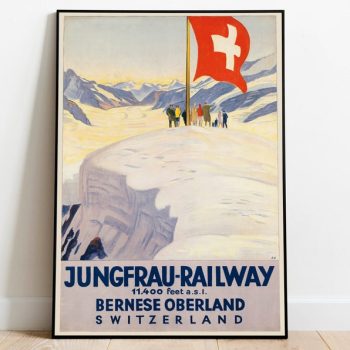 Bernese Oberland Switzerland Vintage Travel Poster Framed Wall Art Poster Art Canvas Print Wall Decor Wall Art Prints
