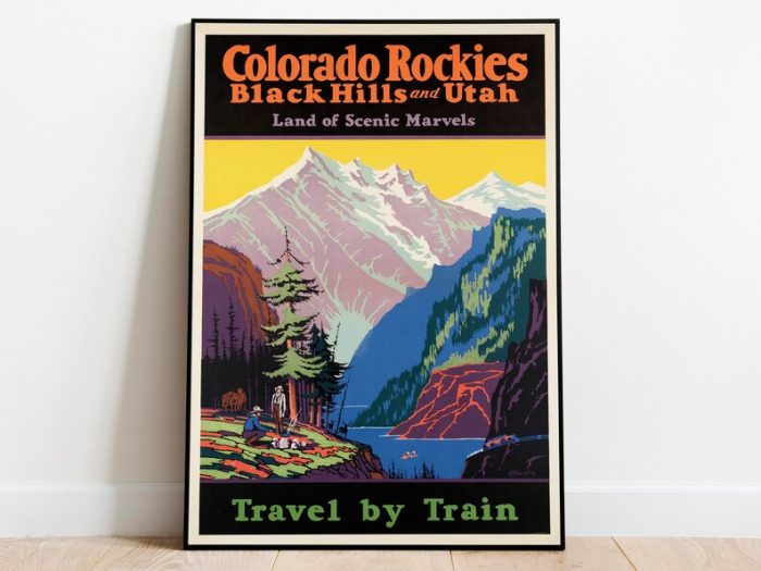 Black Hills Gallery Wall Prints Canvas Print Wall Art Rocky Mountains Vintage Travel Posters Framed Prints Poster Art