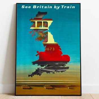 Britain Travel Poster Vintage Travel Print Britain Wall Art Print Canvas Print Wall Decor Hanger Framed Print