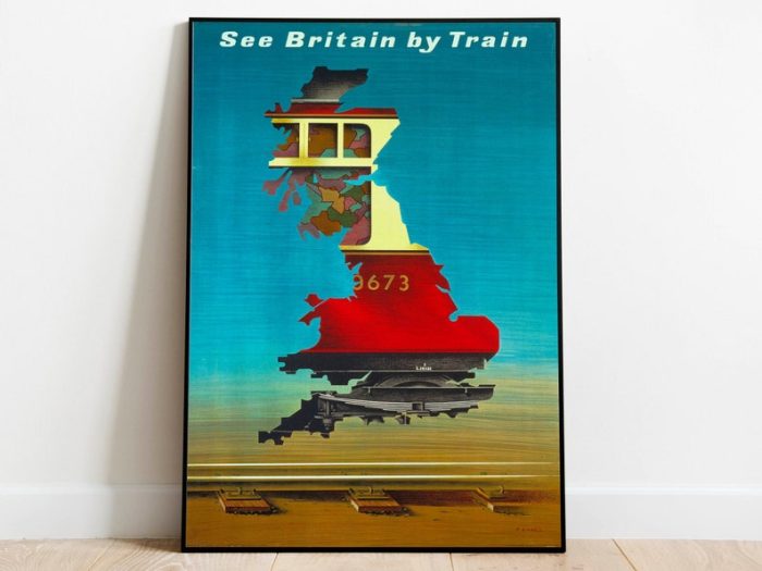 Britain Travel Poster Vintage Travel Print Britain Wall Art Print Canvas Print Wall Decor Hanger Framed Print