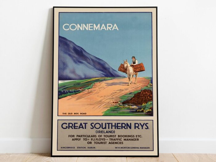 Connemara Ireland Vintage Travel Poster Canvas Print for Wall Decor Hanger Framed Print s Prints Wall Art