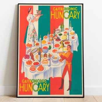 Gastronomic Poster Pirnt of Hungary 1935 Canvas Art Wall Decor Wall Art Print Poster Vintage Home Decor Wall Prints