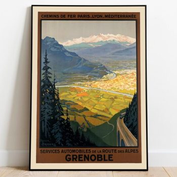 Grenoble Wall Art Prints Hanger Framed Print Art Canvas for Wall Decor Poster Vintage Framed Art Prints Wall Decor