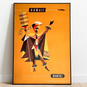 Hawaii Travel Poster Vintage Travel Print Hawaii Wall Art Print Canvas Print Wall Decor Hanger Framed Print