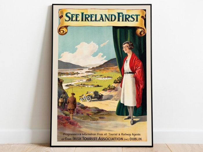 Ireland Gallery Wall Prints Canvas Print Wall Art Ireland Vintage Travel Posters Framed Prints Poster Art