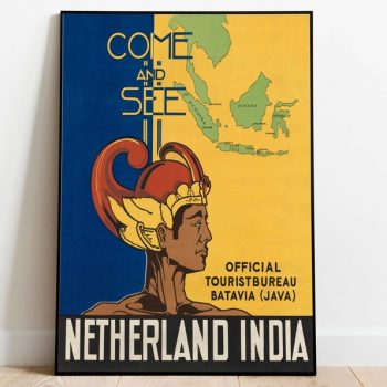 Jakarta Wall Art Print Vintage Poster Art Indonesia Travel Print Canvas Print Wall Art