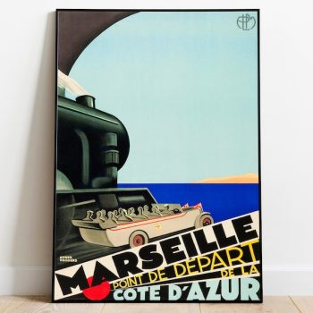 Marseille Travel Poster Vintage Travel Print France Wall Art Print Canvas Print Wall Decor Hanger Framed Print