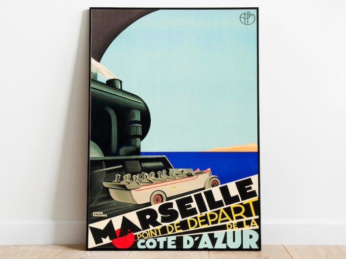 Marseille Travel Poster Vintage Travel Print France Wall Art Print Canvas Print Wall Decor Hanger Framed Print