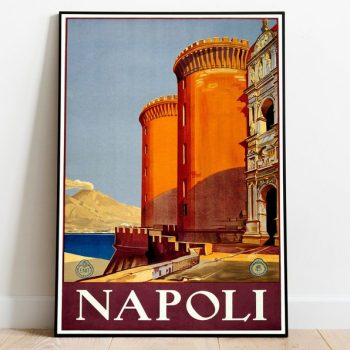 Napoli Vintage Travel Poster 1920 s Canvas Print Wall Decor Hanger Framed Print Wall Prints Poster Art