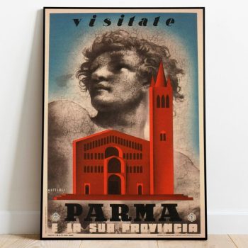 Parma Travel Poster Vintage Travel Print Italy Vintage Wall Art Print Canvas Print Wall Decor Hanger Framed Print