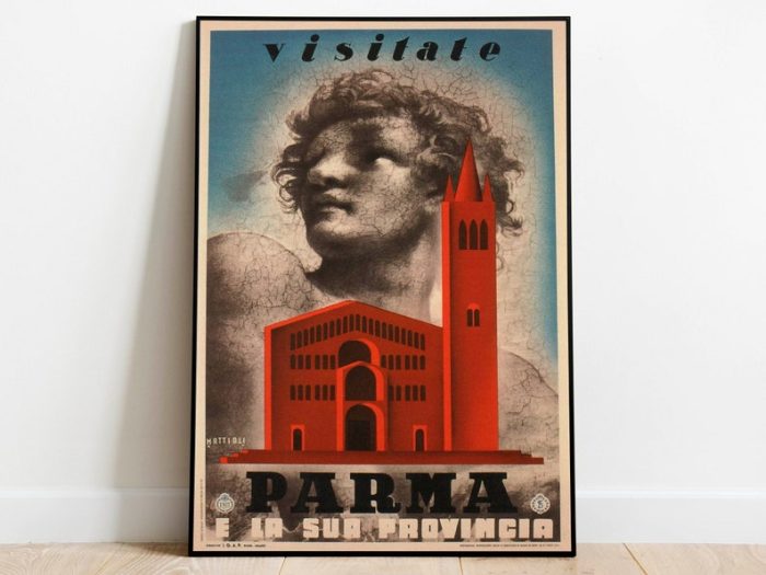 Parma Travel Poster Vintage Travel Print Italy Vintage Wall Art Print Canvas Print Wall Decor Hanger Framed Print