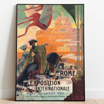 Rome Art Print Vintage Wall Art Print Italy Retro Wall Poster Canvas Print Hanger Framed