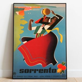 Sorrento Art Print Vintage Wall Art Print Italy Retro Wall Poster Canvas Print Hanger Framed