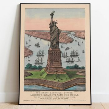 Statue of Liberty Wall Art Prints Canvas Print Wall Art New York Vintage Travel Posters Framed Prints Poster Art
