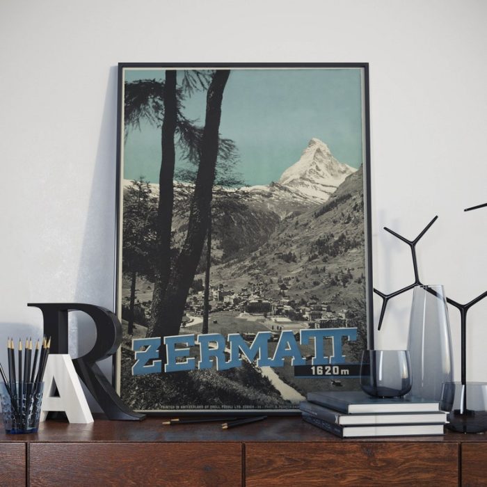 Switzerland Vintage Travel Poster Prints Wall Art Canvas Print Wall Art Hanger Framed Print s