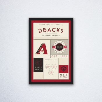 Arizona Diamondbacks Stats Canvas Poster Print - Wall Art Decor