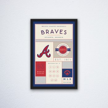 Atlanta Braves Stats Canvas Poster Print - Wall Art Decor