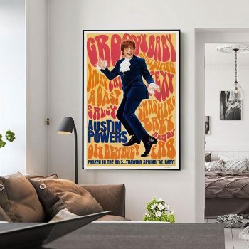 Austin Powers International Man Of Mystery Movie Film Poster Print Canvas Wall Art Decor
