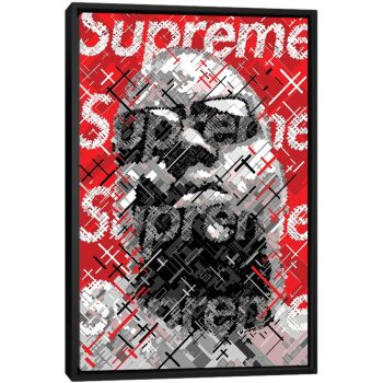 Big Supreme - Black Framed Canvas