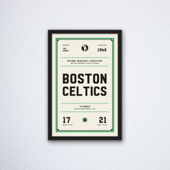 Boston Celtics Ticket Canvas Poster Print - Wall Art Decor