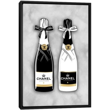 Chanel Bottles - Black Framed Canvas