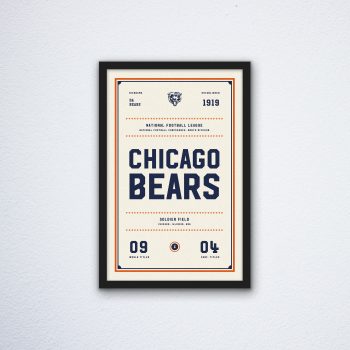 Chicago Bears Ticket Canvas Poster Print - Wall Art Decor
