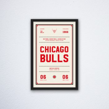 Chicago Bulls Ticket Canvas Poster Print - Wall Art Decor