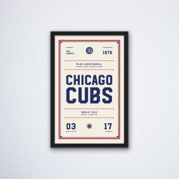 Chicago Cubs Ticket Canvas Poster Print - Wall Art Decor