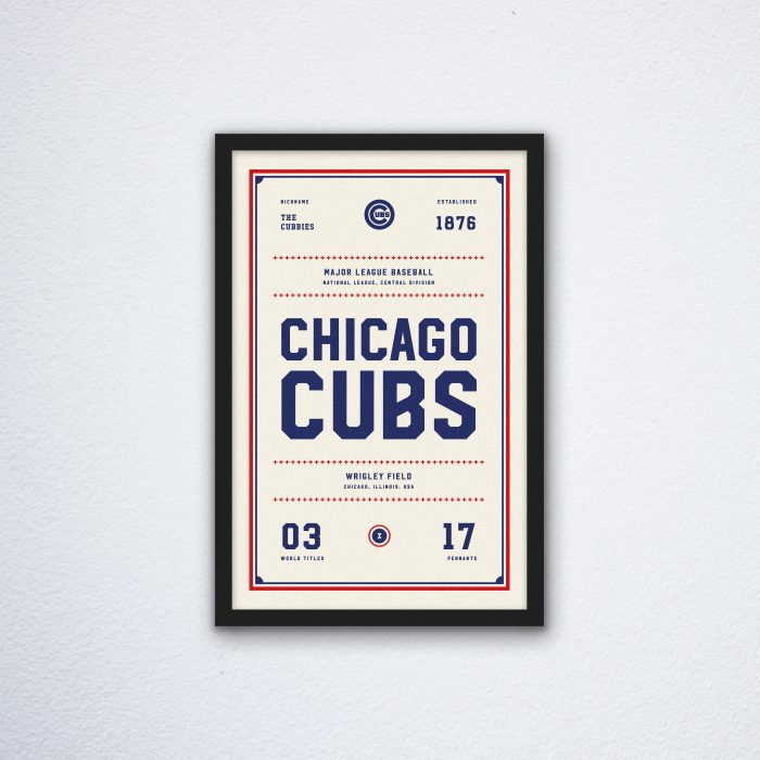 Chicago Cubs Ticket Canvas Poster Print - Wall Art Decor