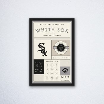 Chicago White Sox Stats Canvas Poster Print - Wall Art Decor