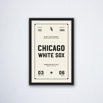 Chicago White Sox Ticket Canvas Poster Print - Wall Art Decor