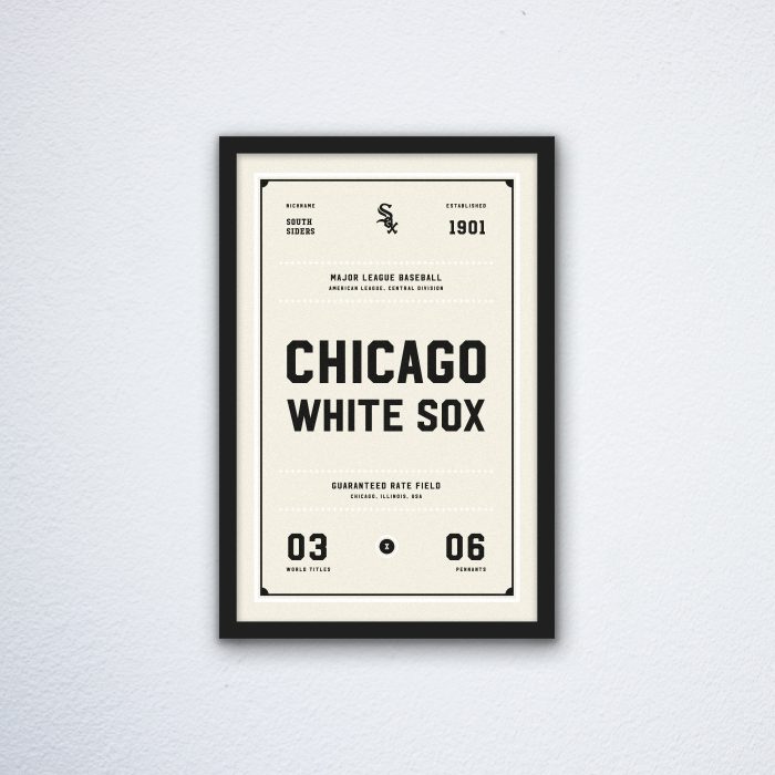 Chicago White Sox Ticket Canvas Poster Print - Wall Art Decor