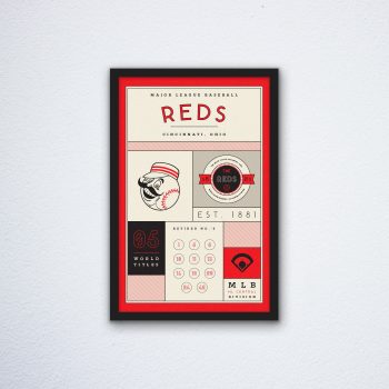 Cincinnati Reds Stats Canvas Poster Print - Wall Art Decor