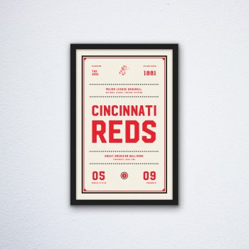 Cincinnati Reds Ticket Canvas Poster Print - Wall Art Decor