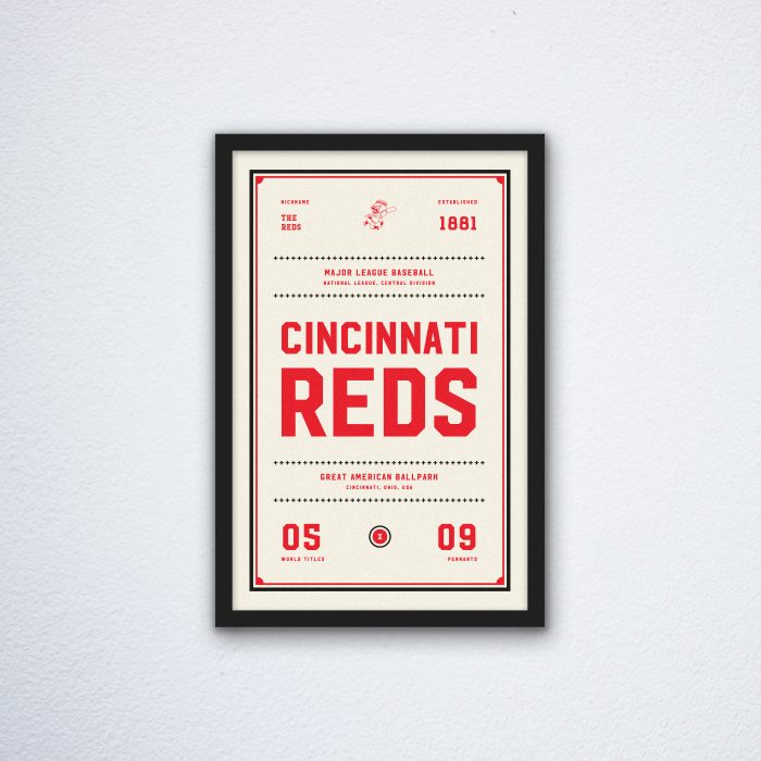 Cincinnati Reds Ticket Canvas Poster Print - Wall Art Decor