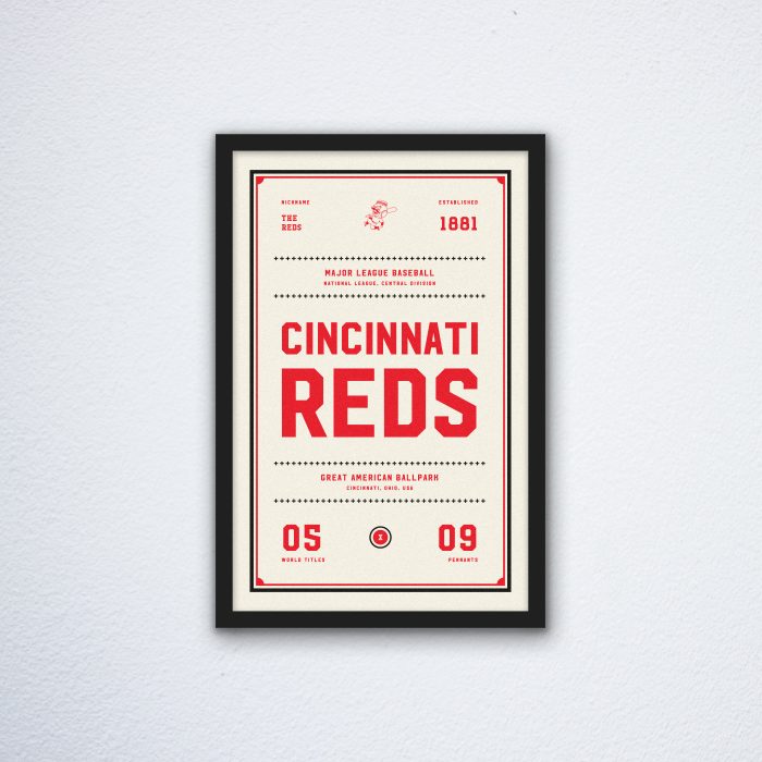 Cincinnati Reds Ticket Canvas Poster Print - Wall Art Decor