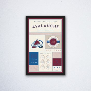 Colorado Avalanche Stats Canvas Poster Print - Wall Art Decor