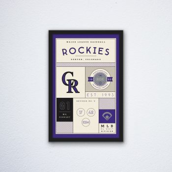 Colorado Rockies Stats Canvas Poster Print - Wall Art Decor