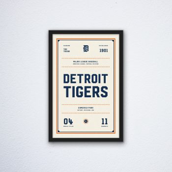 Detroit Tigers Ticket Canvas Poster Print - Wall Art Decor