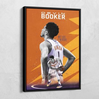 Devin Booker Canvas Basketball Player Poster Sports Wall Art Phoenix Suns Gift Devin Booker Motivation Inspiration Print NBA Art