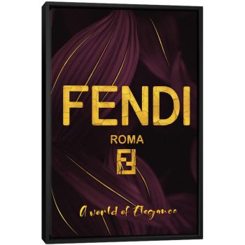 Fendi Roma A World Of Elegance - Black Framed Canvas
