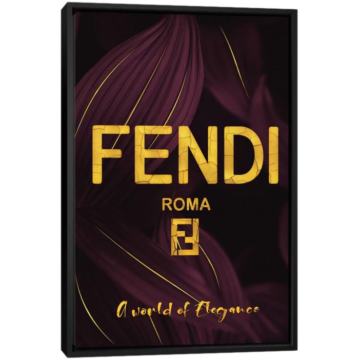 Fendi Roma A World Of Elegance - Black Framed Canvas
