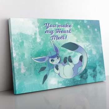 Glaceon Make Me Melt Pokemon Canvas Poster Print Wall Art Decor