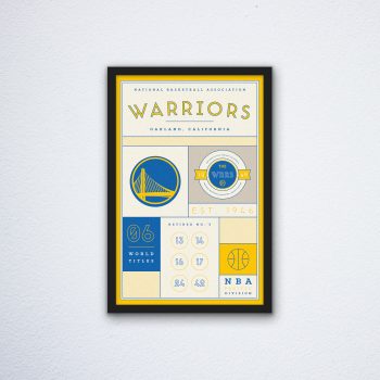 Golden State Warriors Stats Canvas Poster Print - Wall Art Decor