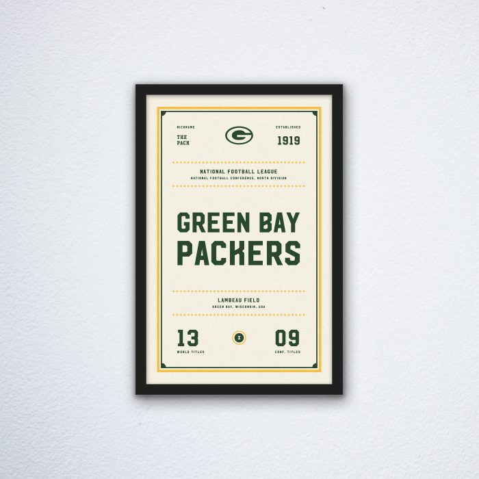 Green Bay Packers "Day & Night" Canvas Poster Print - Wall Art Decor
