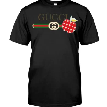 Gucci Apple Black Luxury Brand Unisex T-Shirt Kid T-Shirt LTS034